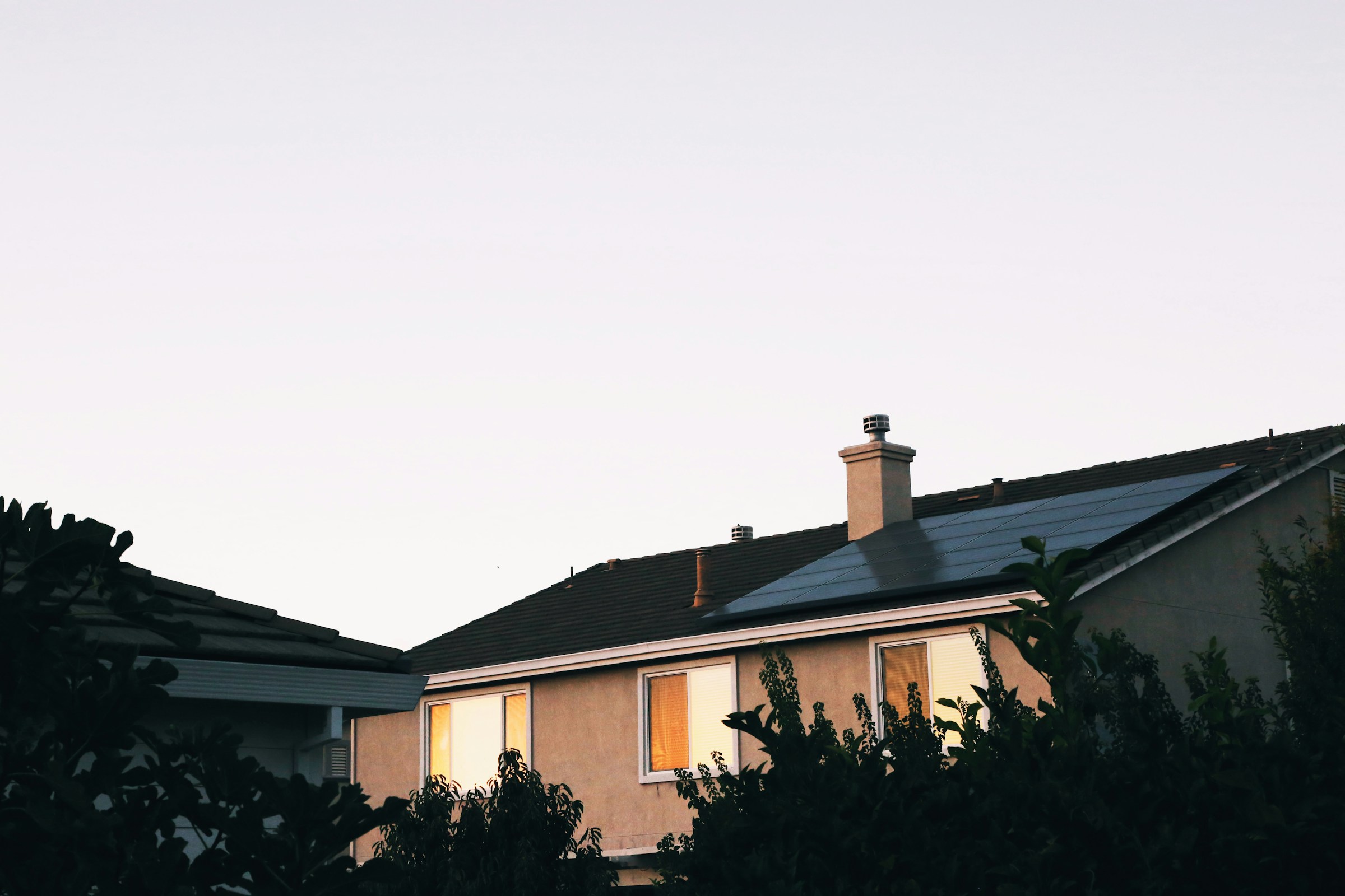 A Florida home at dusk